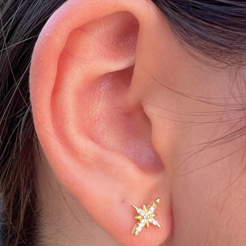 Eos Starburst Stud Earrings - Gold