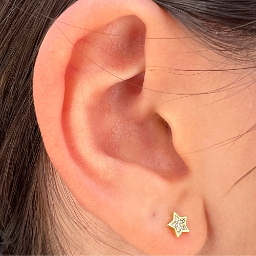 Maia Sparkly Star Stud Earrings