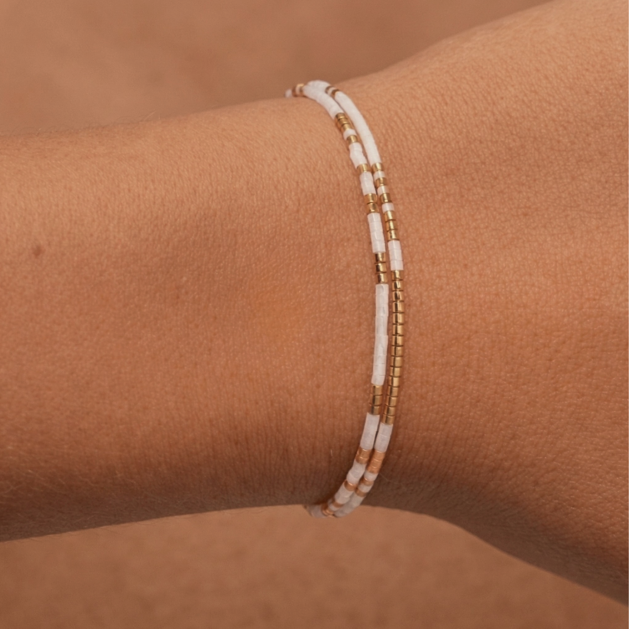 ALINA DOUBLE STRAND BEADED BRACELET