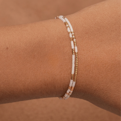 ALINA DOUBLE STRAND BEADED BRACELET