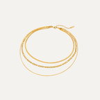 DIONE GOLD LAYERED CHAIN NECKLACE
