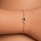 HESTIA GOLD EVIL EYE BRACELET