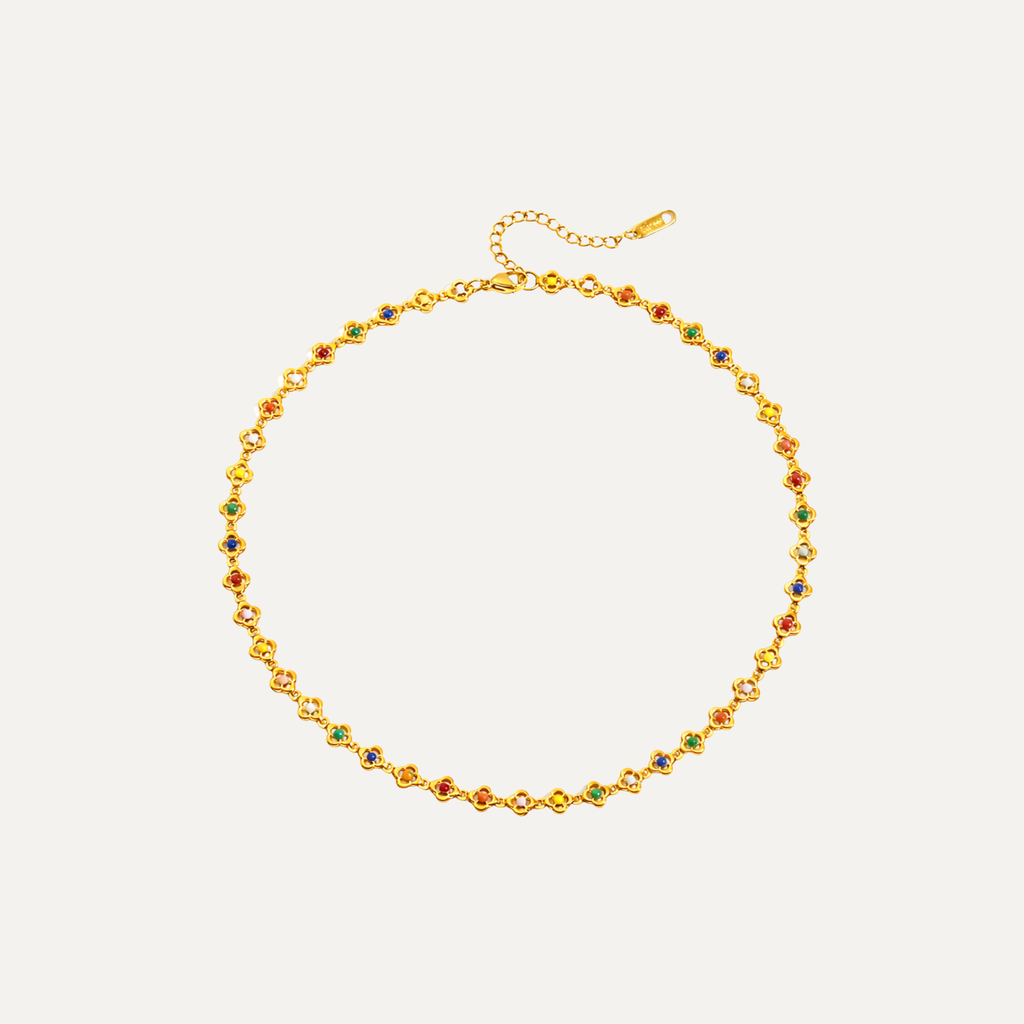 IANTHE GOLD + MULTI CHAIN NECKLACE