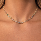 IANTHE GOLD + MULTI CHAIN NECKLACE