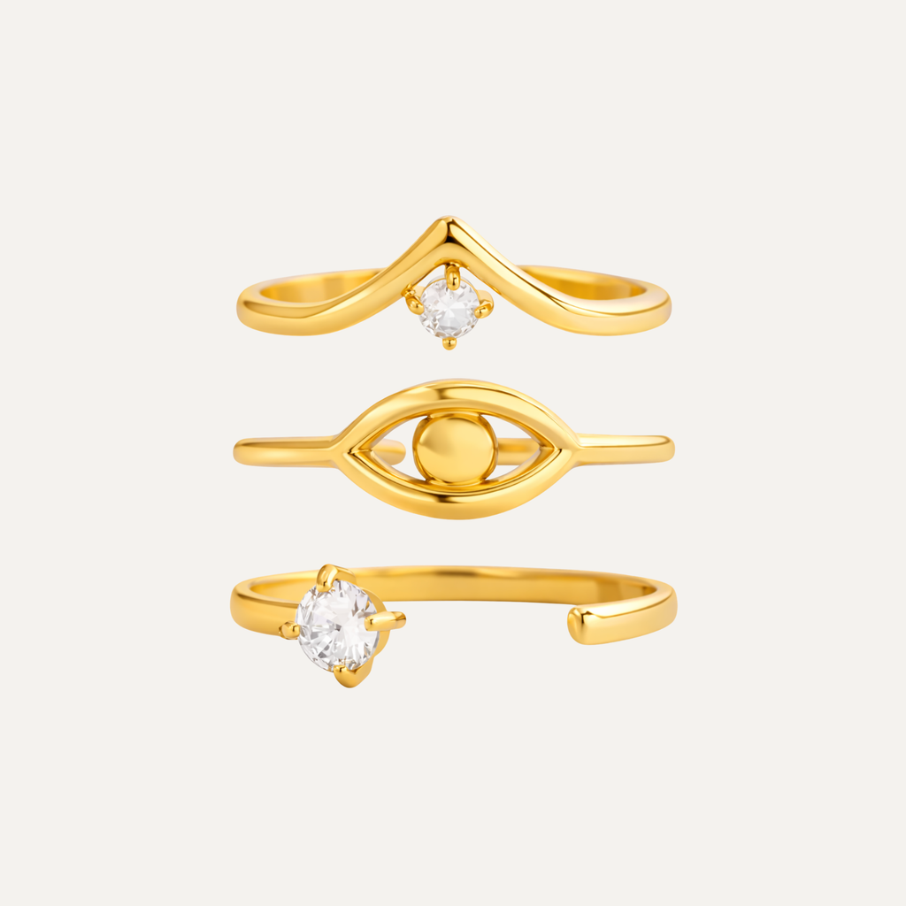 MOIRAI GOLD RING SET