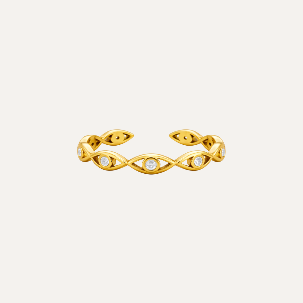 PALLAS GOLD EVIL EYE RING