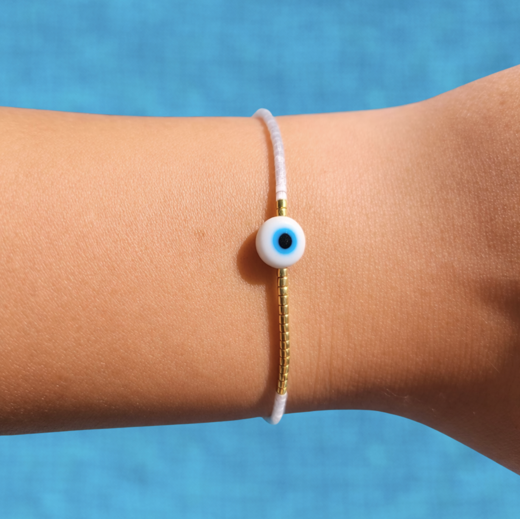 SELENE BEADED EVIL EYE BRACELET