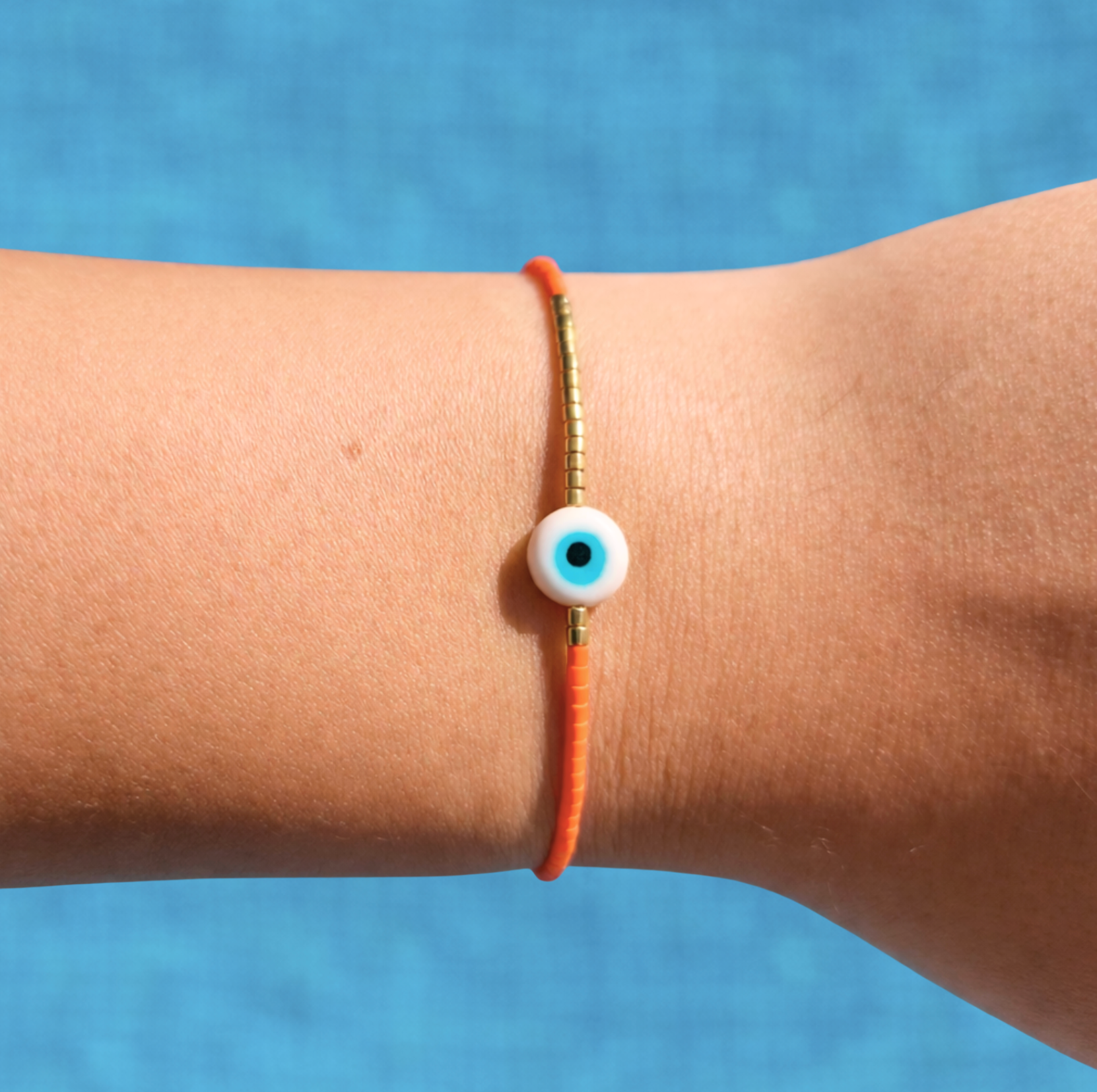 SELENE BEADED EVIL EYE BRACELET