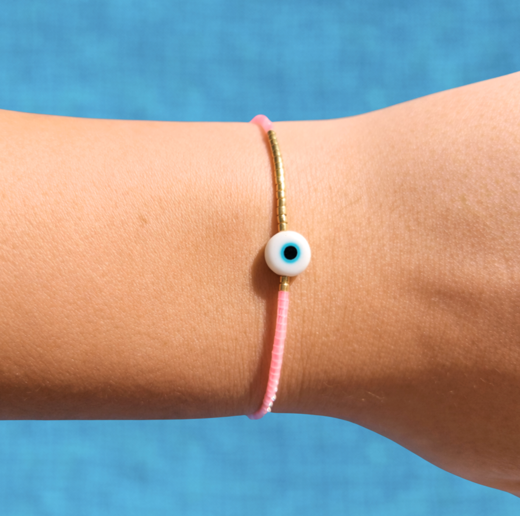 SELENE BEADED EVIL EYE BRACELET