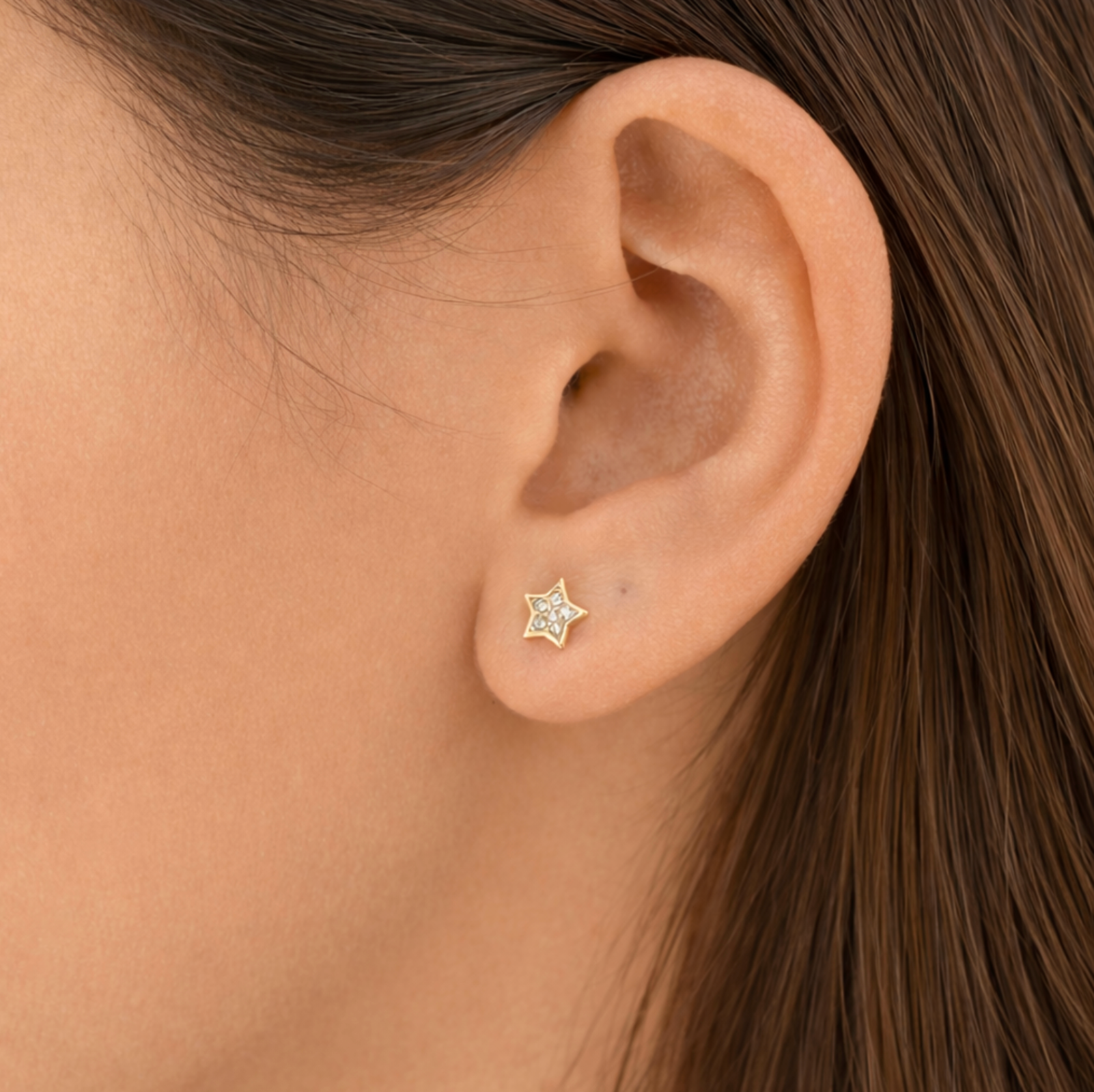 MAIA GOLD STAR STUDS