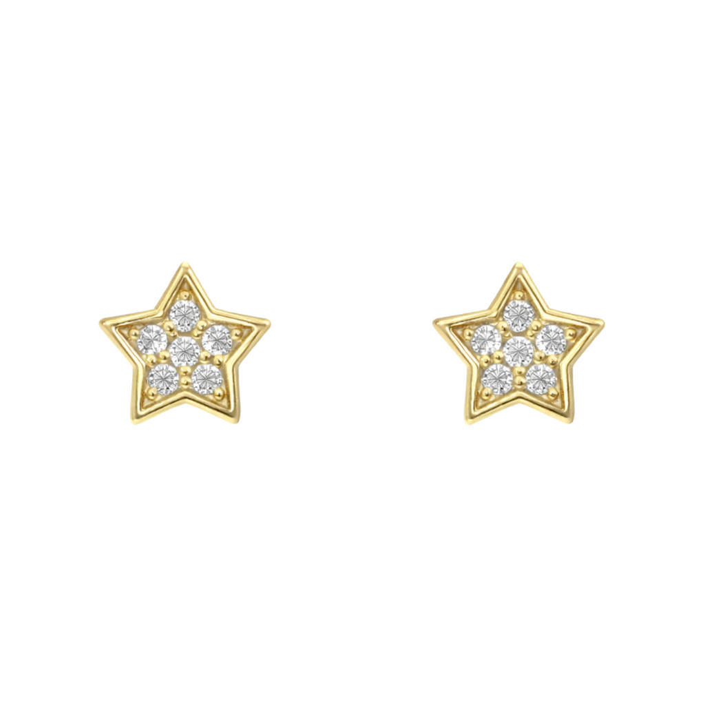 MAIA GOLD STAR STUDS