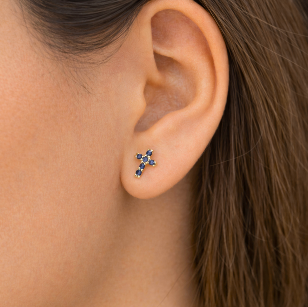 ELPIS BLUE CROSS STUDS