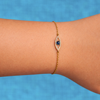 HESTIA GOLD EVIL EYE BRACELET