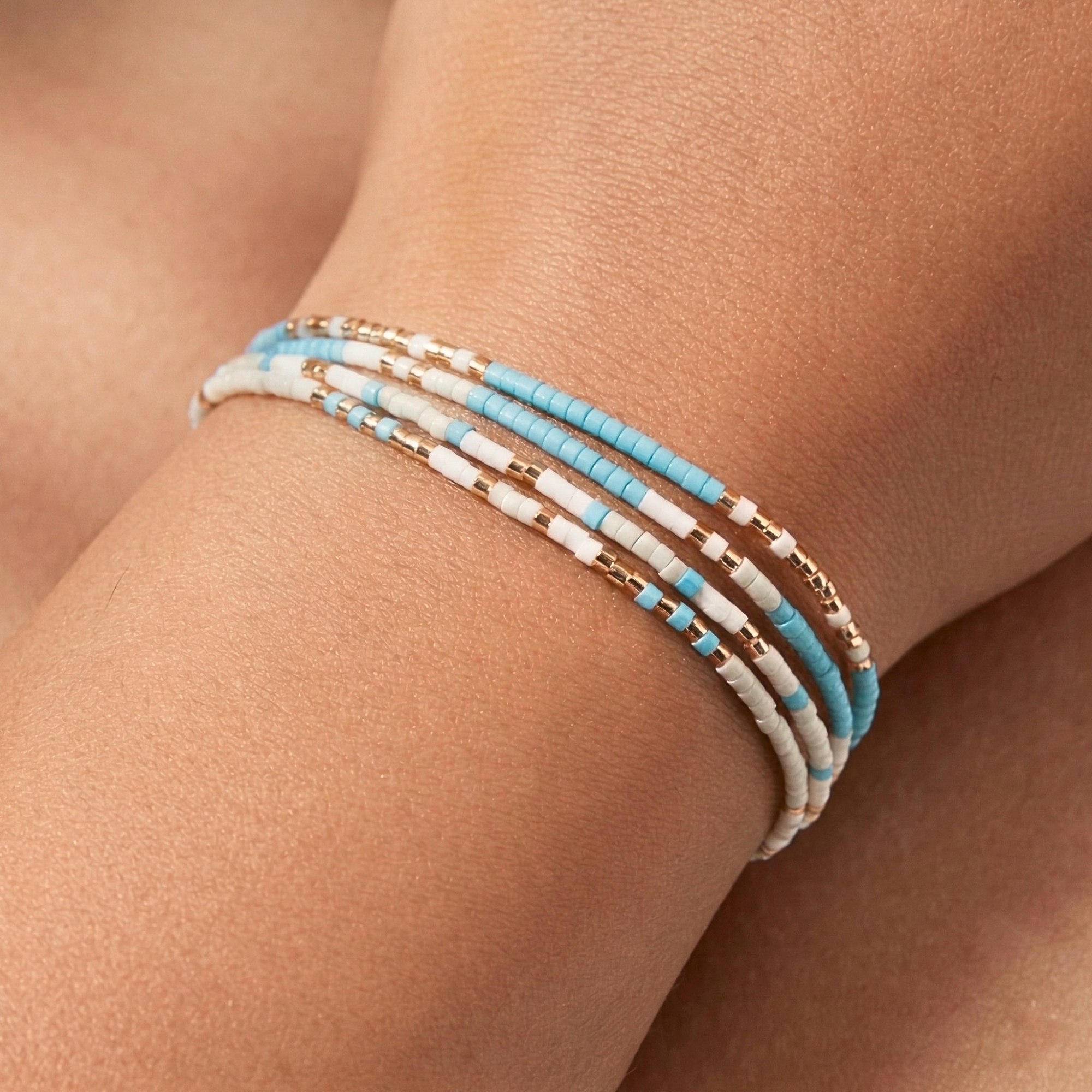 THALASSA FOUR STRAND BEADED BRACELET