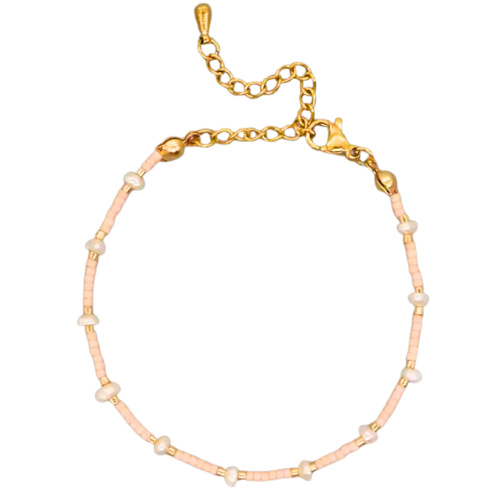 THALIA BEADED BRACELET - BLUSH