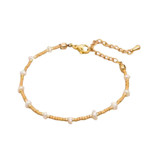 THALIA BEADED BRACELET - TAN