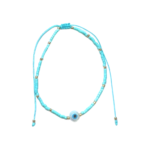 ARTEMIS BEADED BRACELET - AQUA