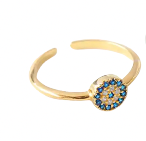 CHLOE EVIL EYE RING - GOLD
