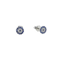 CHLOE SILVER EVIL EYE STUDS