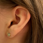 CHLOE GOLD EVIL EYE STUDS