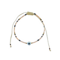 HARMONIA EVIL EYE BEADED BRACELET - BLUSH